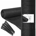 Plasa umbrire si intimitate pentru gard, 1.5m latime, 50m lungime, 140g densitate, gri