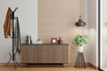 Cuier hol metalic 178 cm, 12 carlige, design minimalist, negru