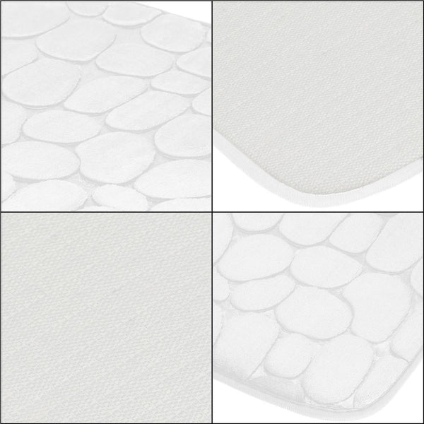 Covoras de baie antiderapant cu uscare rapida, 80x50 cm, alb