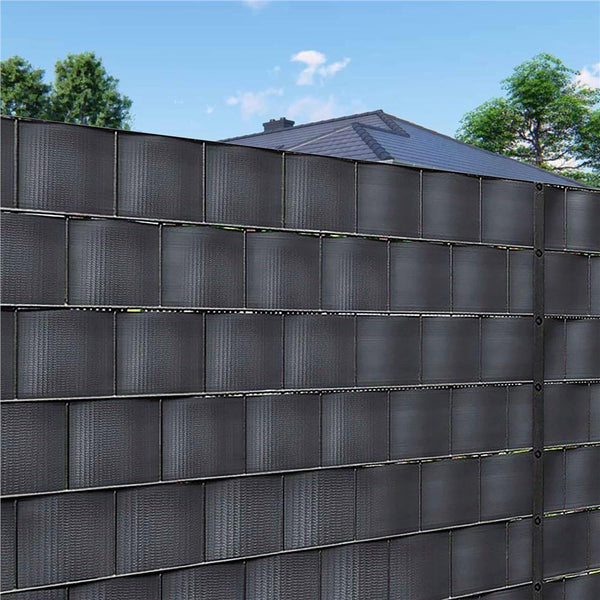 Panou de gard pentru intimitate in gradina, PVC, 35 x 0.05 m, gri antracit