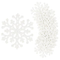 Decoratiune brad fulg de zapada, set 8 bucati, 8cm, alb