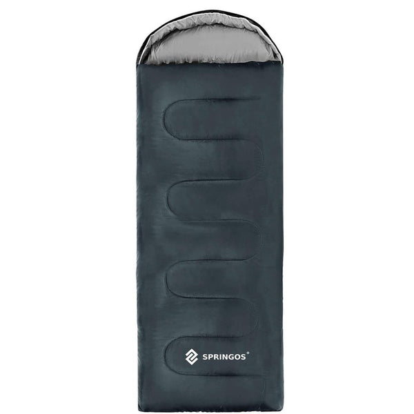 Sac de dormit tip mumie, cu geanta de transport, 210x73cm, 8-20grade, culoare gri