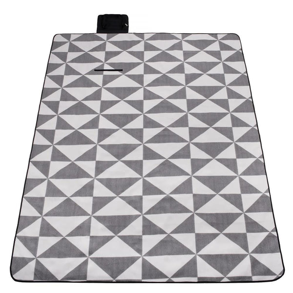 Patura pentru picnic sau plaja, cu folie izolatoare si maner, 180x220cm, gri