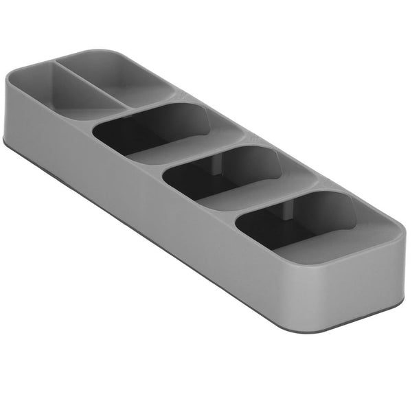 Organizator tacamuri sertar, 5 compartimente, 40x11x5,5cm, gri