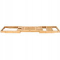 Raft cu tava pentru cada din bambus natural Sersimo 1025, extensibila, 75-111x23cm