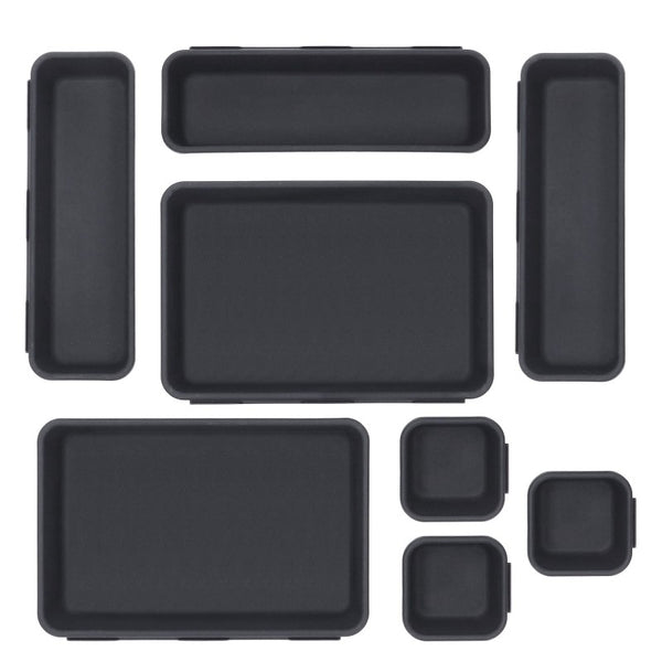 Organizator sertar bucatarie, 8 piese, negru