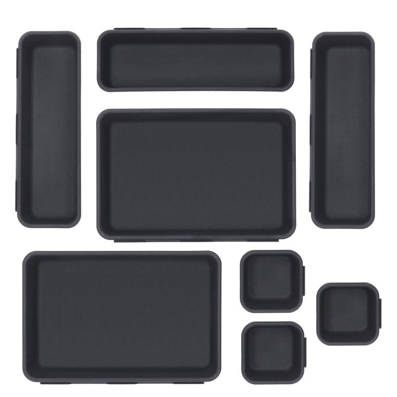 Organizator sertar bucatarie, 8 piese, negru