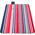 Patura pentru picnic sau plaja, cu folie izolatoare si maner, 200x200cm, albastru rosu