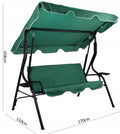 Leagan balansoar gradina Sersimo Modena, 3 locuri, 220kg, verde