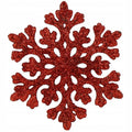 Decoratiune brad fulg de zapada, set 8 bucati, 8cm, rosu