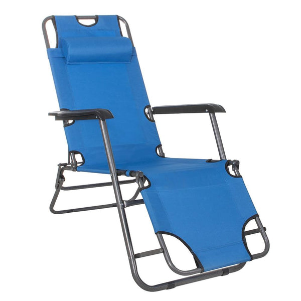 Sezlong pliabil SERSIMO GC4, Relax Zero Gravity, 80x60x153cm, Albastru deschis