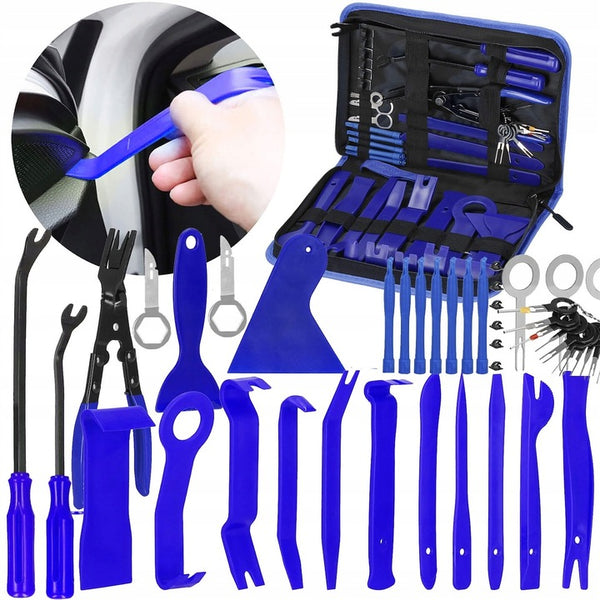 Kit pentru demontare ornamente si tapiterie auto, 46 piese