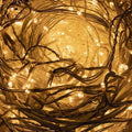 Ghirlanda luminoasa tip perdea 500 LED-uri, 20m, pentru interior/exterior, iluminare galbena, cu telecomanda