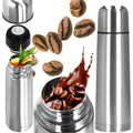 Cana termos cu pahar, perete din inox dublu izolat, 750ml, 28cm, argintiu