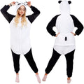 Pijama tip salopeta pentru adulti, model Panda, marime L