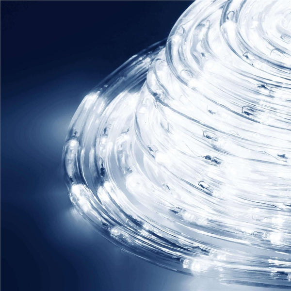 Instalatie tub furtun luminos pentru Craciun, 240 LED-uri, 10 m, pentru exterior, alb rece