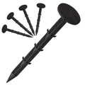 Set 50 cuie plastic fixare folii, tip ancora harpon, 150×32 mm, negru