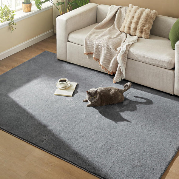 SONGMICS Covor decorativ antiderapant, lavabil la masina, 160×230 cm, gri