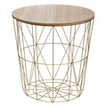 Masuta cafea rotunda Atmosphera Kumi, 40x41 cm, auriu