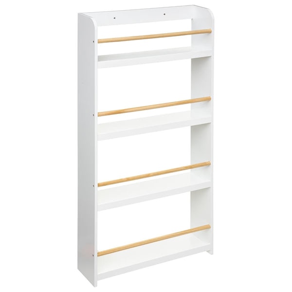 Biblioteca copii Atmosphera Classic, 4 rafturi, MDF si lemn de pin, 55x112 cm, alb