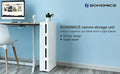 SONGMICS Dulap de depozitare pe roti, pentru bucatarie sau baie, din plastic, cu 4 nivele, 45x17x84cm, alb