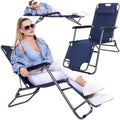 Sezlong pliabil SERSIMO GC12, Relax Zero Gravity, 80x60x153cm, Albastru inchis