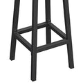 VASAGLE Set 2 scaune bar inalte, sezut rotund, cadru din otel, inaltime 65 cm, stil industrial, maro rustic si negru