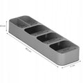 Organizator tacamuri sertar, 5 compartimente, 40x11x5,5cm, gri