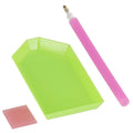 Set de broderie cu diamante 5D, 30x40cm, model Pom inflorit sub luna