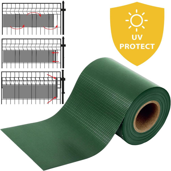 Panou de gard pentru intimitate in gradina, PVC, 35 x 0.19 m, verde