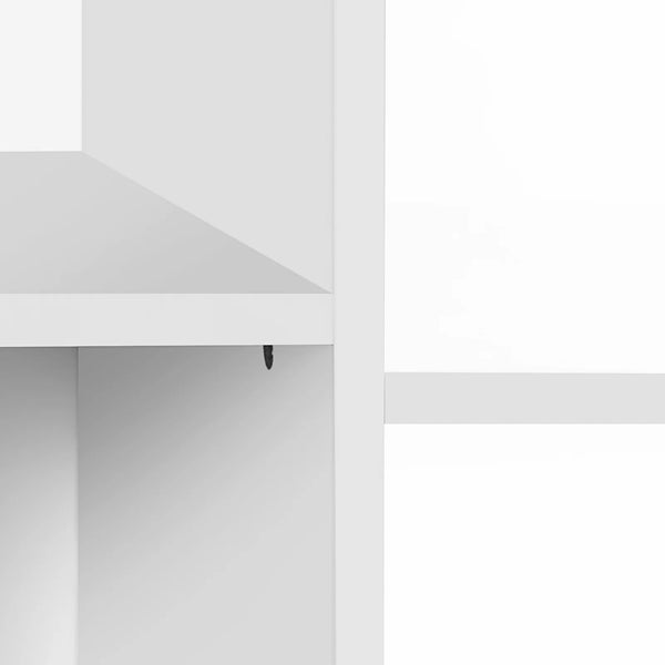 SONGMICS Organizator de jucarii si carti pentru copii, multifunctional cu 2 cutii de depozitare, 93x30x100cm, alb