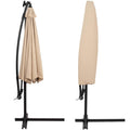 Umbrela de gradina cu brat lateral banana, iluminare LED, cu husa, 300cm, crem