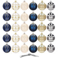 Set globuri de Craciun cu modele de sarbatori, 30 bucati, 6cm, multicolor