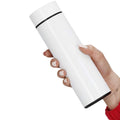 Cana termos Smart, inox, display LED, afisare temperatura, 500ml, 23cm, alb
