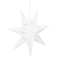 Stea decorativa 3D din hartie ajurata, 50cm, alba