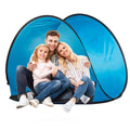 Cort plaja si picnic semi-deschis Sersimo, protectie UV, 150x90x90cm, albastru negru
