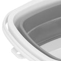 Lighean pliabil, patrat, din plastic si silicon, 24x19cm, 5litri, gri