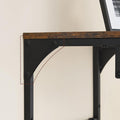 VASAGLE Cuier perete cu 8 carlige si polita, 40x24x24 cm, maro rustic si negru