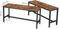VASAGLE Set 2 banci de interior, pentru masa bucatarie, stil industrial, 108x33x50cm, maro rustic