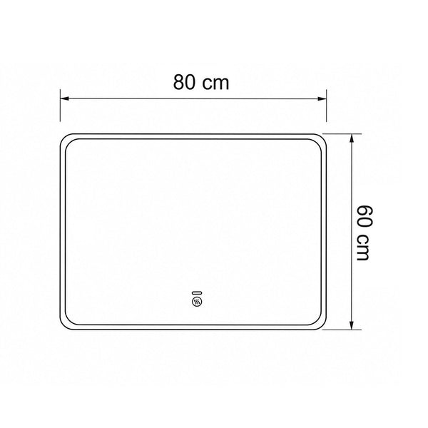 Leziter Veneția 80 oglindă cu senzor de mișcare cu iluminare led și dezumidificator 80x60 cm