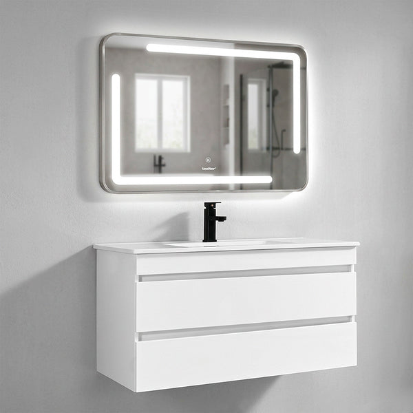 Leziter Padova 100 oglindă cu detector de prezență cu lumină LED și dezumidificator 100x60 cm