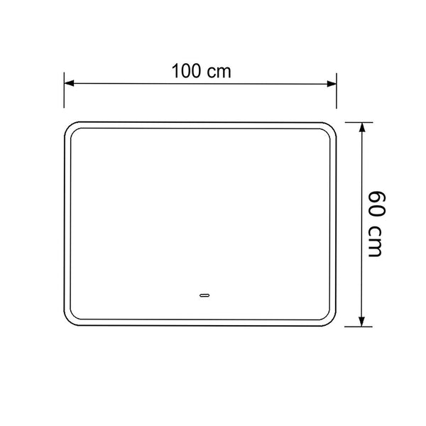 Leziter Padova 100 oglindă cu detector de prezență cu lumină LED și dezumidificator 100x60 cm