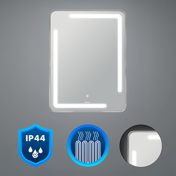 Leziter Padova 60 oglindă cu detector de prezență cu iluminare led și dezumidificator 60x80 cm