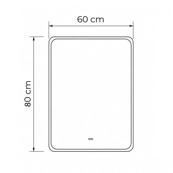 Leziter Padova 60 oglindă cu detector de prezență cu iluminare led și dezumidificator 60x80 cm