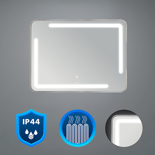 Leziter Padova 80 oglindă cu detector de prezență cu lumină LED și dezumidificator 80x60 cm