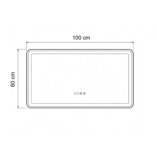 Leziter Vio 100 oglindă cu iluminare led 100x60 cm