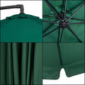 Umbrela de gradina cu brat lateral banana, cu husa, 300cm, verde
