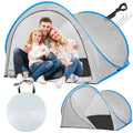 Cort plaja si picnic semi-deschis Sersimo, protectie UV, 200x120x110cm, gri