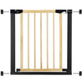 Poarta de siguranta Safety Gate pentru scari, ajustabila, din lemn cu structura otel, 82-89cm, negru maro