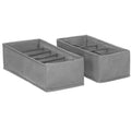 Set 4 organizatoare Sersimo sertar pentru sosete/lenjerie, gri